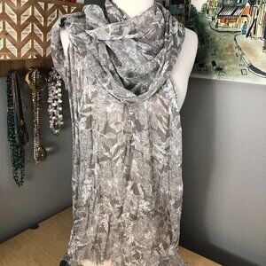 Eddie Bauer Crinkle Gauze Floral Scarf
